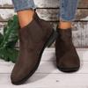 Модные женские повседневные ботинки челси, однотонные, удобные, на низком каблуке, ботильоны для женщин 2024 года, осенние, для отдыха, короткие, без застежек, Botas Mujer