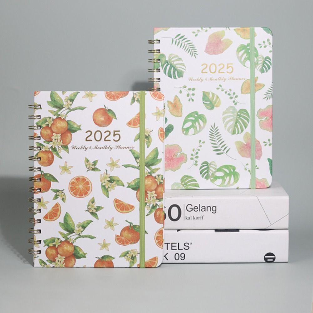 Monthly 2025 English Agenda Book Loose-leaf Coil A5 Schedule  Planner  School Stationery