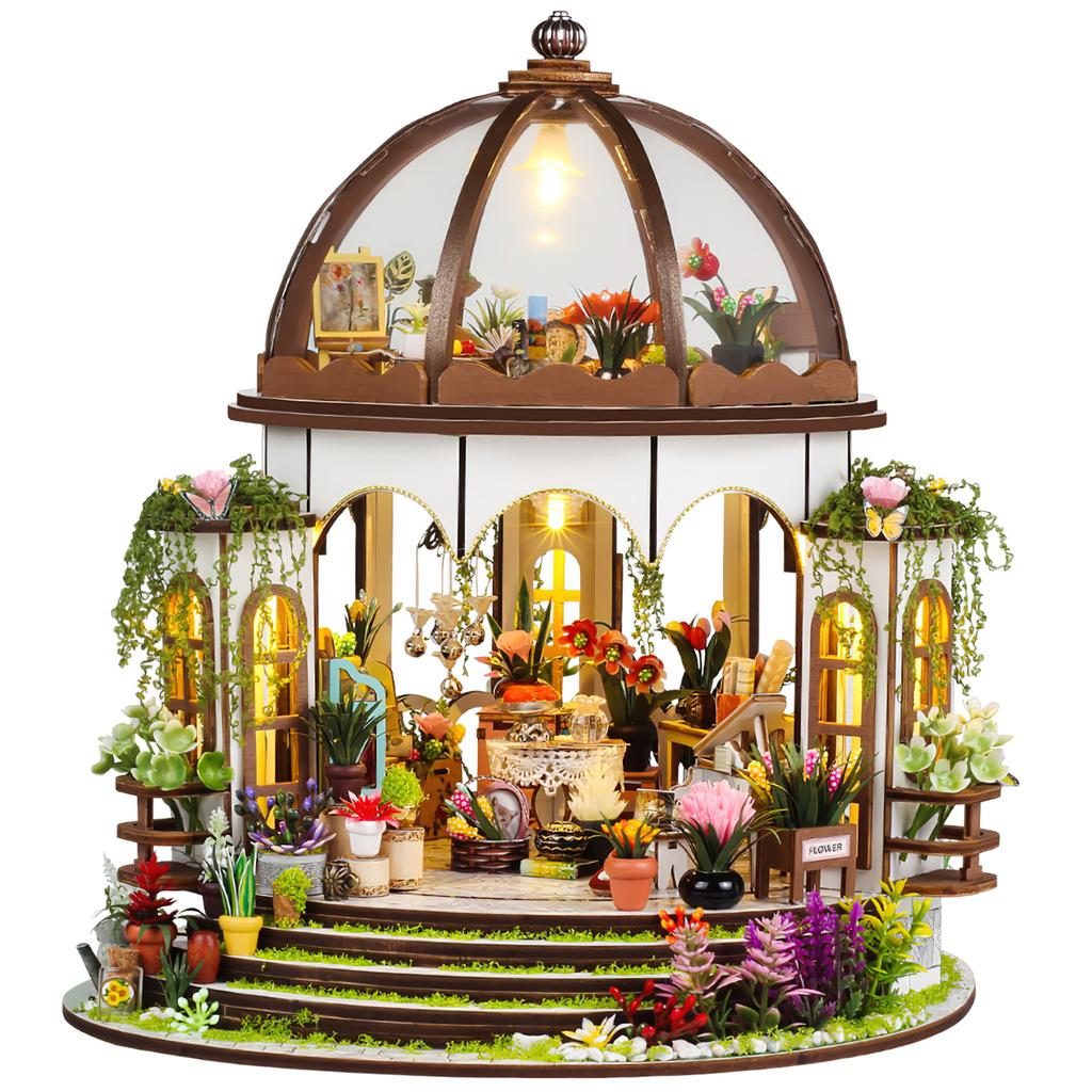 Набор для сборки миниатюрного кукольного домика своими руками 1:Масштаб 24 3D-пазл Сборные строительные игрушки со светодиодной подсветкой и мебелью Мебель ручной работы Кукольные домики