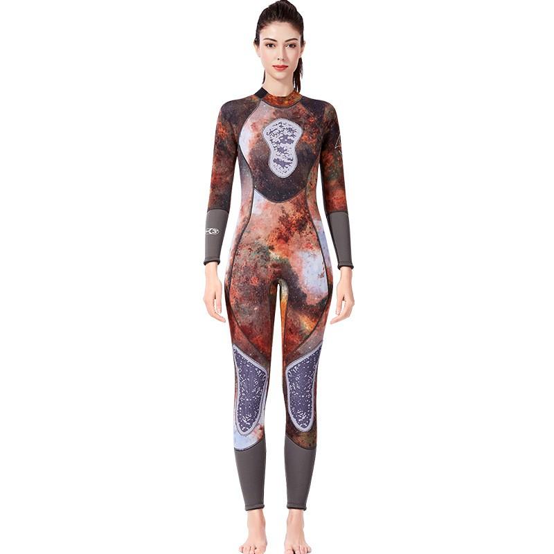 3mm Camo Wetsuit Men Women Snorkeling Diving Surfing Spearfishing Warm Winter Swimwear