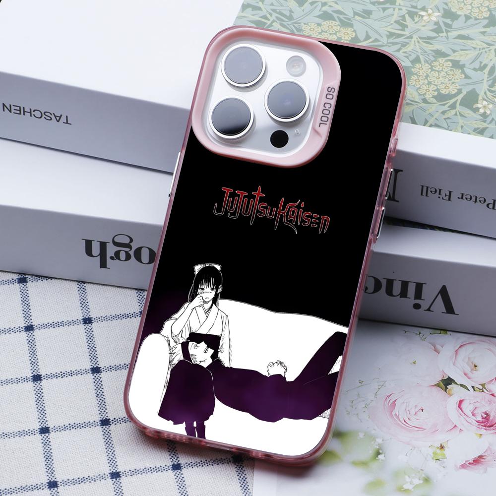 JJK Utahime Iori Pink Translucent Mobile Phone Case for iPhone 17 16 15 14 13 12 11 X XR XS Air Pro Max Plus Colorful Cover