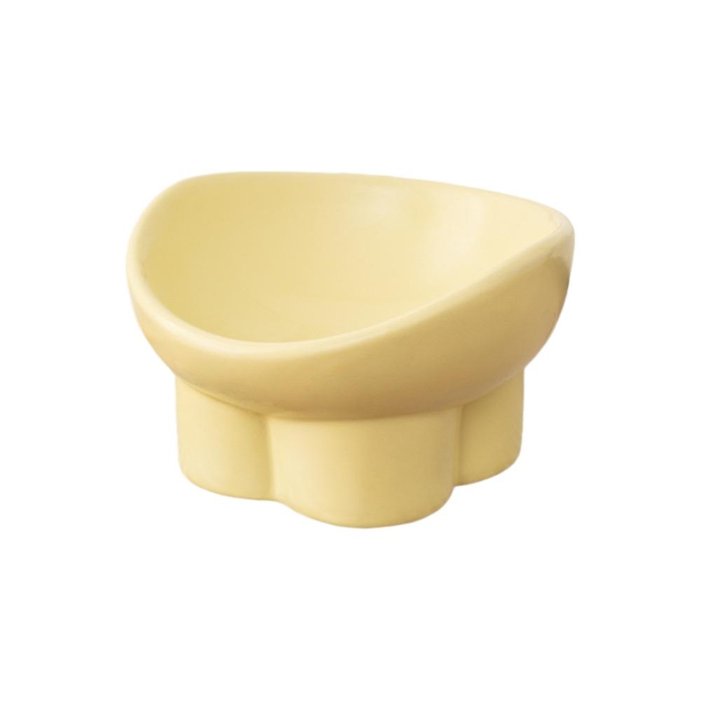 Large Diameter Neck Protection Bowl Anti-knock High Foot Bowl Easy Clean Water Bowl Wet Dry Food