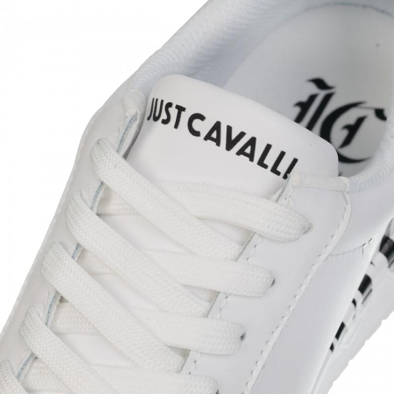 Just cavalli men's leather sneakers white azula - Size: 45