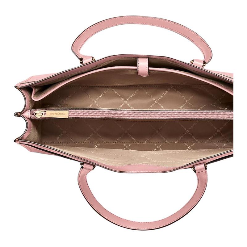 MICHAEL KORS Jet Set Travel Metal Brand Logo Saffiano Leather Tote Bag Tote Bag Shopping Bag Hand Shoulder Bag Large Women's Light Pink