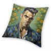 Robbie Williams Musician Square Pillowcase Polyester Linen Velvet Pattern Zip Decorative Pillow Case Bed Cushion Cover 45X45