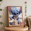Disney oil painting kit painting art Stitch beach sandcastle bedroom wall decoration handmade diy gift