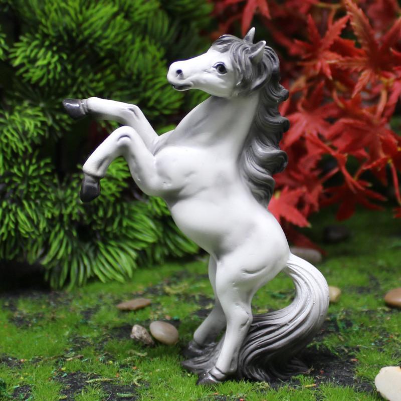 Resin Horse Simulated Model Decor Tabletop Figurine Micro Landscape Decoration