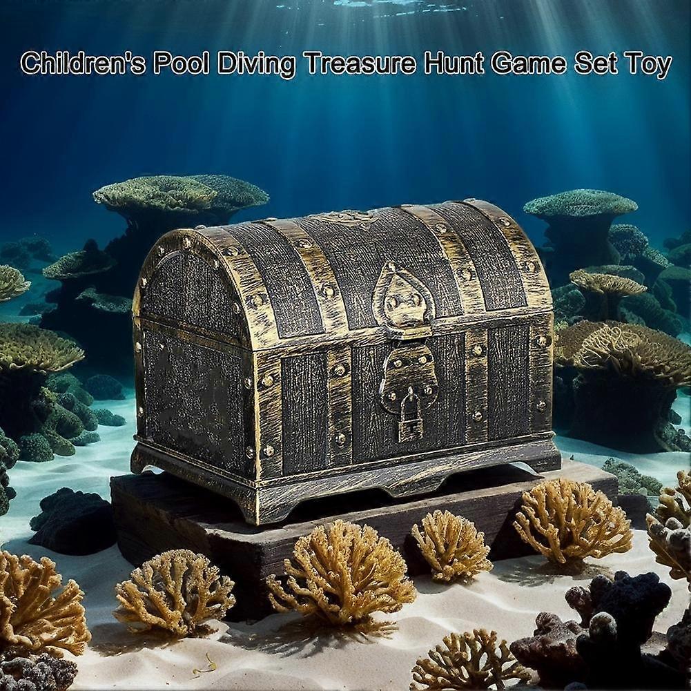 Cross-Border Pirate Treasure Treasure Chest Soft Gel Marine Gem Children's Pool Diving Treasure Hunting Game Set Toy