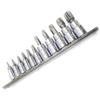 Tamper-proof Torx Bit Socket Set, Male Torx TRX, Star-Shaped, Flower-Shaped, and Slotted Torx Socket Wrench, TH-10, TH-15, TH-20, TH-25, TH-27, TH-30,