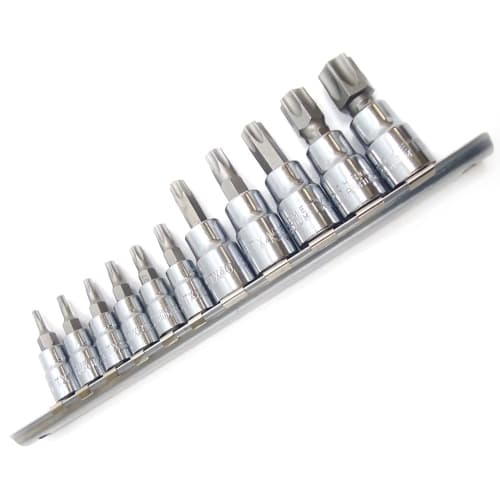 Tamper-proof Torx Bit Socket Set, Male Torx TRX, Star-Shaped, Flower-Shaped, and Slotted Torx Socket Wrench, TH-10, TH-15, TH-20, TH-25, TH-27, TH-30,
