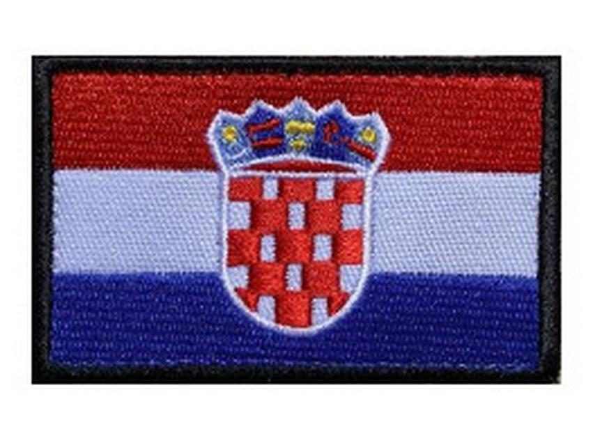 Нашивка-патч на липучке с вышивкой, резиновая, для одежды, флаг
