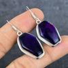 Фиолетовый Лабрадорит Драгоценный камень 925 Стерлинговое серебро Ювелирное изделие Серьга 1.89"