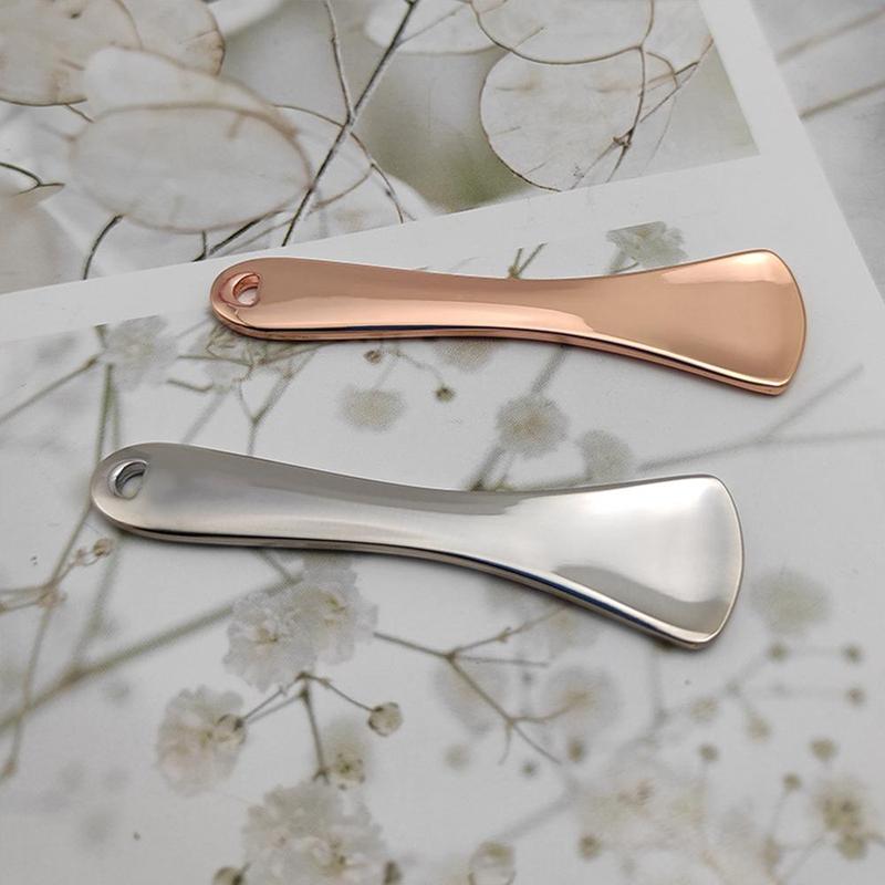Ложка для массажа глаз, ложка для снятия усталости глаз, металлическая ложка для крема для лица, косметический массажный совок для смешивания, портативная косметическая лопаточка P7O5