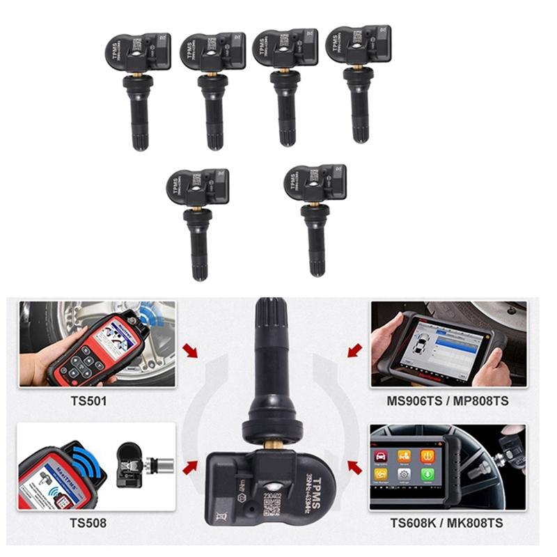 6 шт. Для датчика Autel MX 433 315 МГц Датчик давления в шинах TPMS Инструменты для ремонта сканера Монитор Maxitpms Программирование датчика