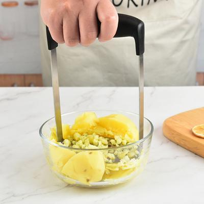 Машинка для картофеля с эргономичной ручкой, портативная портативная машина для измельчения овощей и фруктов, кухонный инструмент из нержавеющей стали