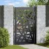 VidaXL Garden Gate Black 105x155 Cm Steel Light Design, Fence Door, Outdoor Door, Metal Door, 4100951
