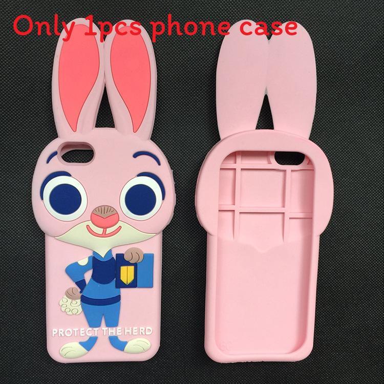 For Iphone 5 5s 6 6plus Zootopia Judy Hopps Nick Wilde Silicone Mobile Cover With Shockproof Features For Teen Gift