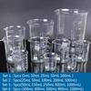 1set Lab Borosilicate GLass Beaker All Sizes Chemical Experiment Laboratory Equipment All Sizes