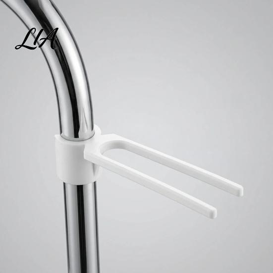 Sink Rag Storage Rack Kitchen Faucet Holder, Space Saving Double Rod Hanger, Durable PLA Dishcloth Drying Hanger Adjustable Snap on for Towels