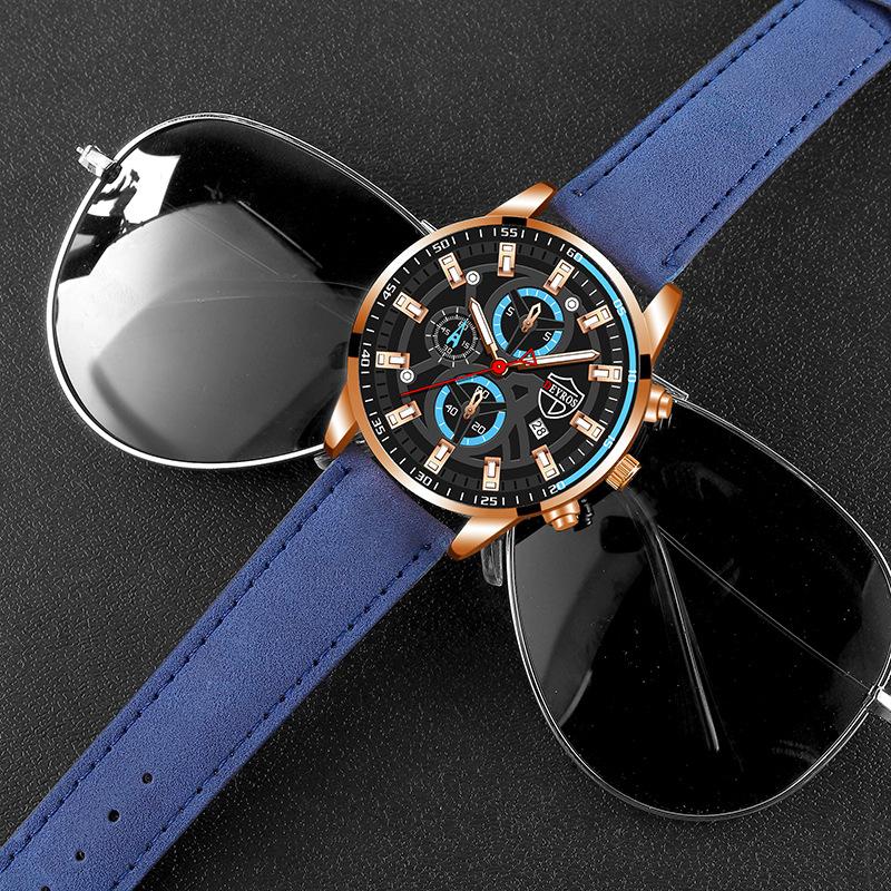 Men's Watch Belt Watch Calendar Watch Men's Fashion Watch Quartz Watch Men's Student Watch