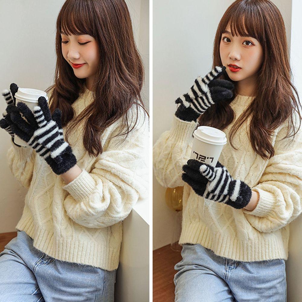 Женские перчатки Женские перчатки Cat Женские перчатки Шерстяные варежки Вязаные перчатки из кашемира