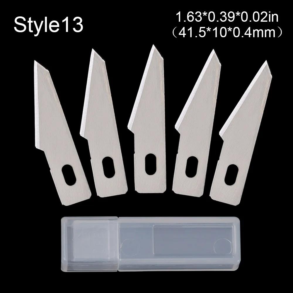 5Pcs Engraving Non-Slip Metal Scalpel Knife Parts Blades Cutter Craft Knives for Mobile Phone PCB Repair Hand Tools