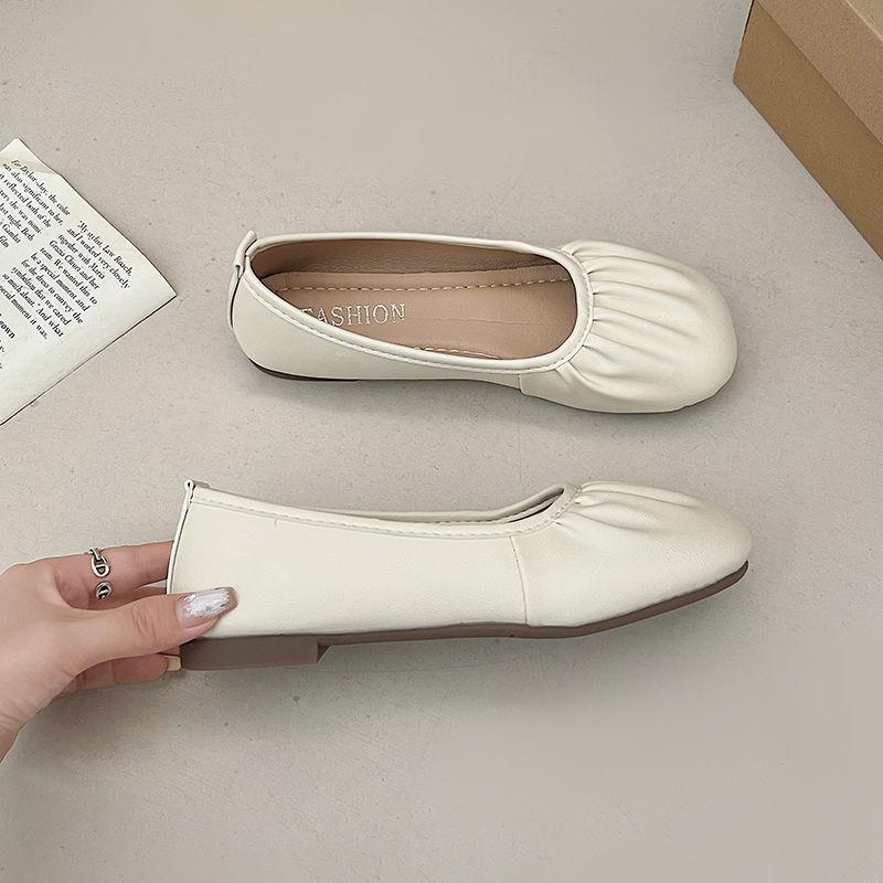 Lightweight Doudou Ladyshoes, One-pedal Grandma Shoes, Versatile, Shallow Mouth Soft-soled Single Shoes, Women's Gentle Evening Breeze 2025 New Models