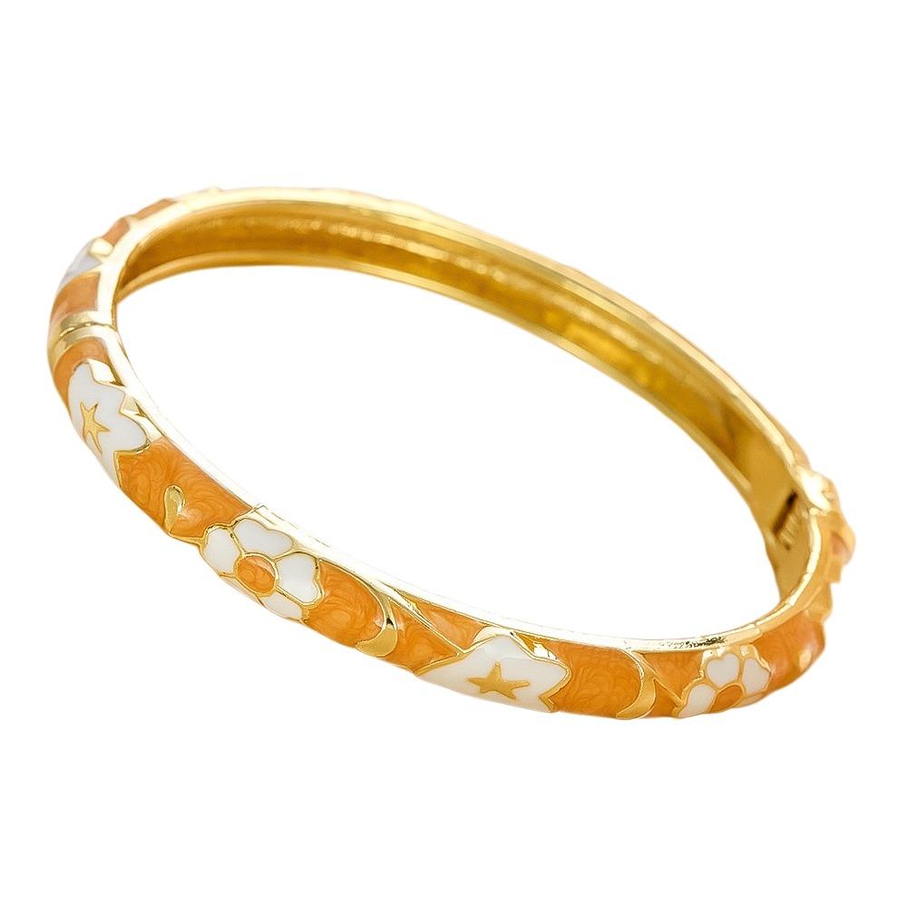 Floral Colorful Flower Bangle Traditional Women's Hand Bracelet  Jewelry Gifts