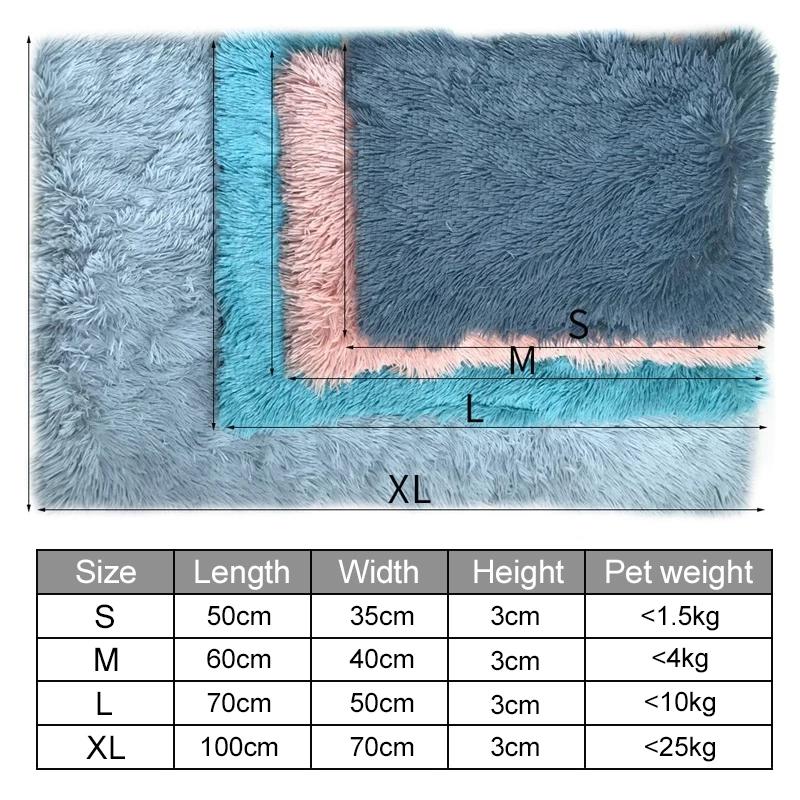 Зимний коврик для кровати для собак, мягкий моющийся флисовый коврик для домашних животных, теплый домик для щенка и кошки, спальное одеяло для маленьких и больших собак, коврик для кошек