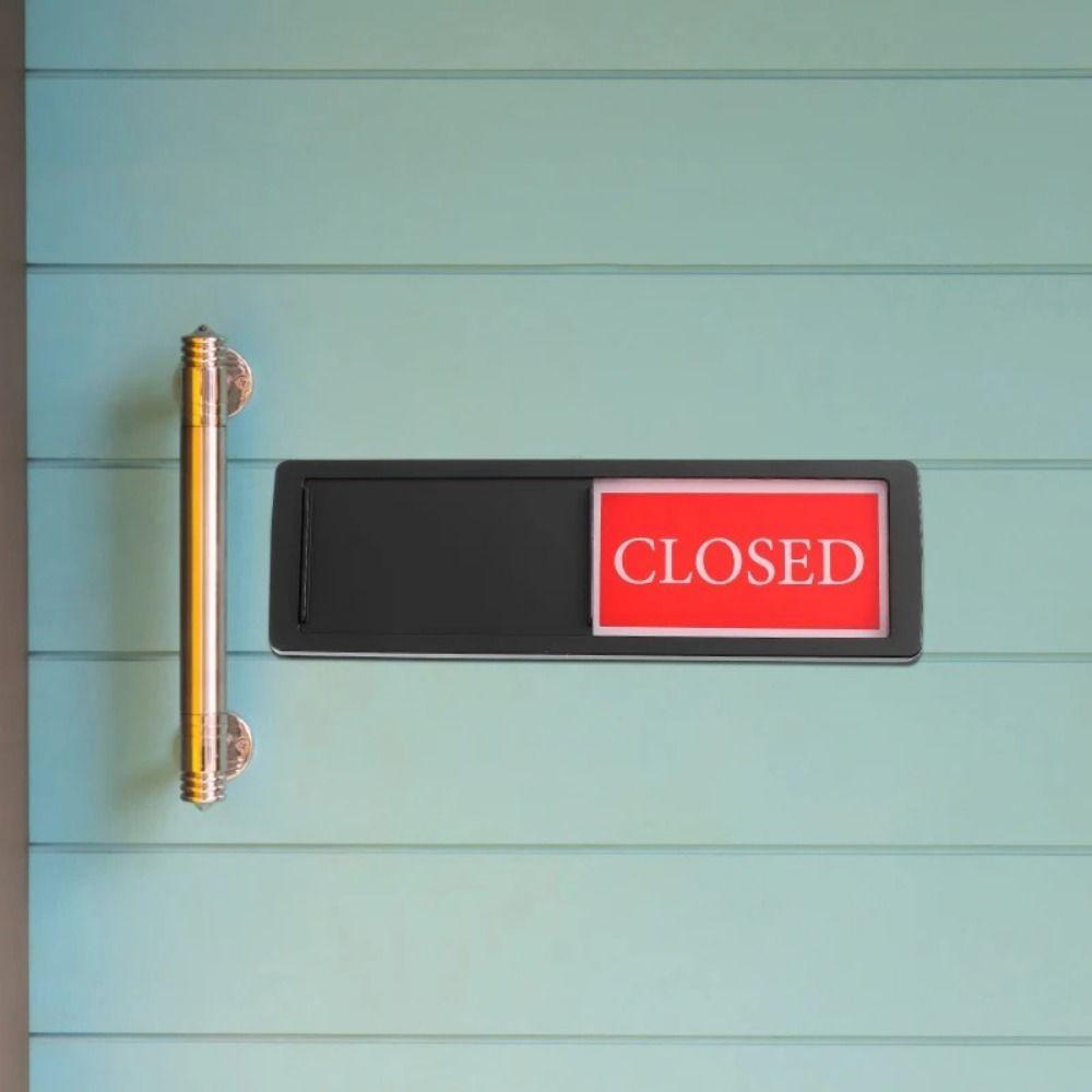 Double Sided CLOSED Slider Signs DIY OPEN CLOSED Signboard Easy To Use Office Indicator  Door
