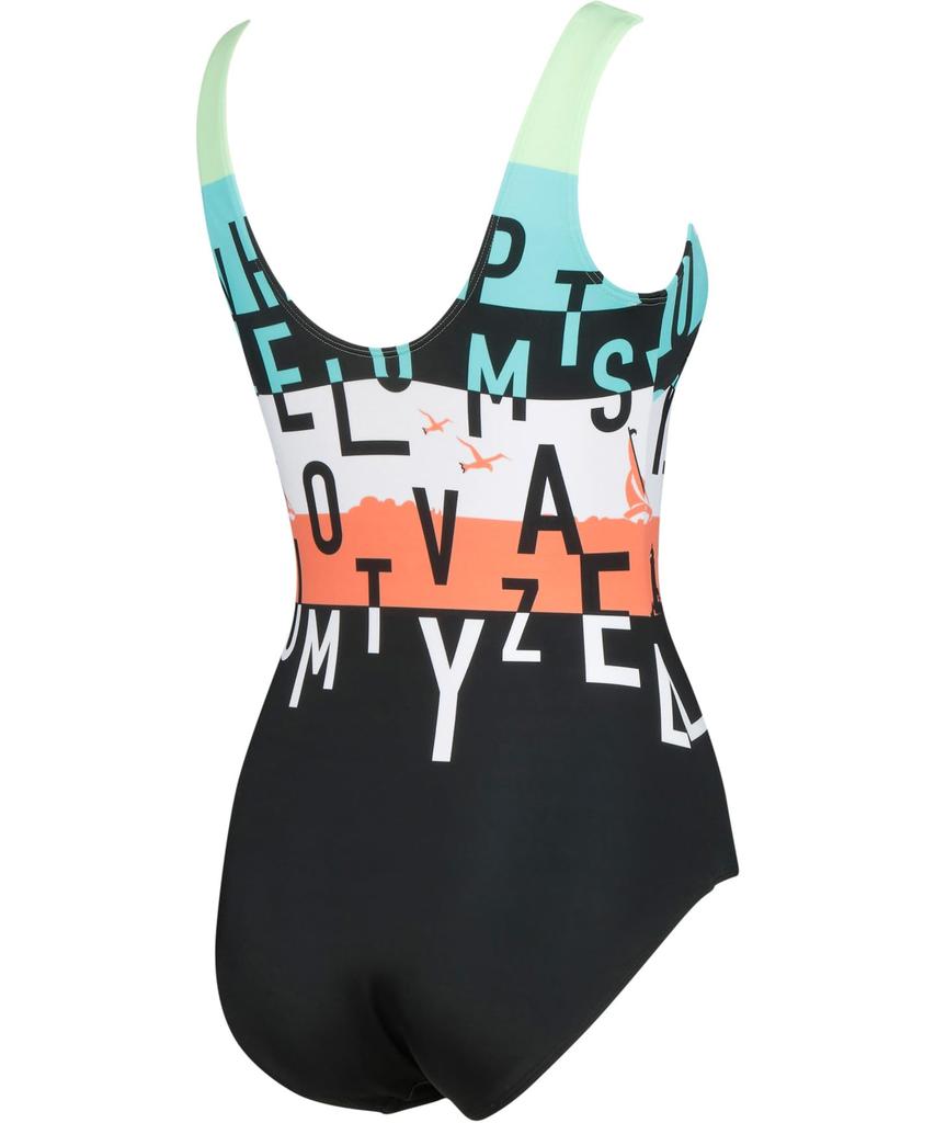 Wacoal Swimwear SWO521 Стройнящий купальник, закрывающий области тела, подходит до размера плюс-сайз, фитнес-размер 9, женский купальник полной формы, линия, (Животик,