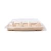 50Pcs Biodegradable Taco Holder 3 Compartments Taco Serving Tray Disposable Taco Plates  Restaurant