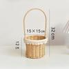 Imitation Rattan Rattan Flower Basket Decorative Picnic Weaving Basket  Photo Prop