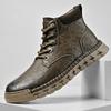 Мужские ботинки ручной работы до щиколотки зимние кожаные осенние уличные походные ботинки кроссовки с высоким верхом обувь противоскользящая