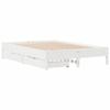VidaXL Cadre de lit Blanc 120x190 cm Bois de pin massif, meuble de chambre à coucher, sommier, lit en bois, lit, lit double, 3301729