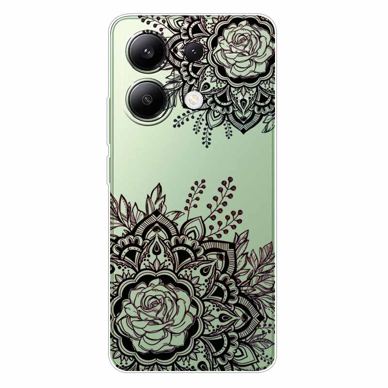 Для Xiaomi Redmi Note 13 4G Чехол ТПУ Прозрачный Мягкий Милый Рисунок Девочки Чехол Для Redmi Note 13 4G Чехол Note13 Прозрачный Силикон