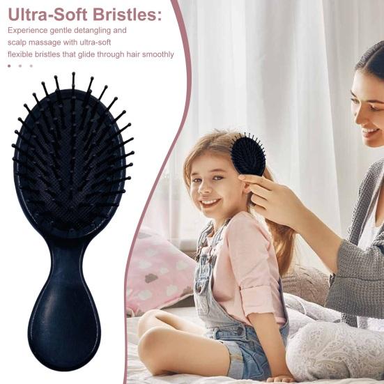 Мини портативная щетка для волос с мягкой щетиной, массаж кожи головы, портативная антистатическая расческа для укладки волос, распутывания, расческа с воздушной подушкой, женские и детские парикмахерские инструменты