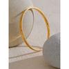 Yhpup 58mm Waterproof Stainless Steel Metal Round Shape Bangle With Gold Color Powder on the Bracelet Side Edge Jewelry Women