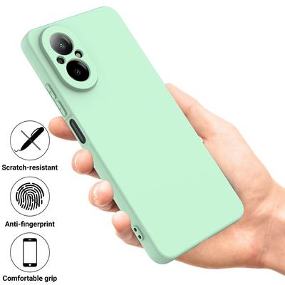 Для Realme C67 4G чехол с жидкой силиконовой подкладкой из волокна, защитный чехол для телефона с ремешком