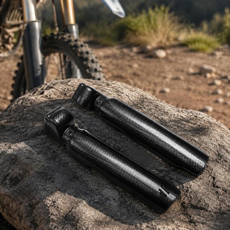 Формованные пластиковые защиты вилки мотоцикла для Surron X/S, Комплект передних чехлов со встроенными монтажными отверстиями, точками крепления и прилагаемым крепежом
