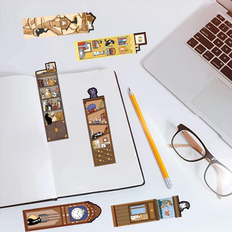 30 шт. картонные закладки для книг «Жизнь кота» из мультфильмов «Сделай сам», креативные материалы для вечеринок, подарки для детей, сувениры для студенческих вечеринок