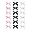 18Pcs women's Sweet Solid Mini Bowknot With Hair Clip Girls Ballet Ribbon Braided Hair Accessories
