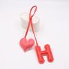 Color Blocking Letters Heart-shaped Leather Bags DIY Knotted Hanging Ropes Hanging Accessories Clothing Accessories Matching Hanging Ornaments