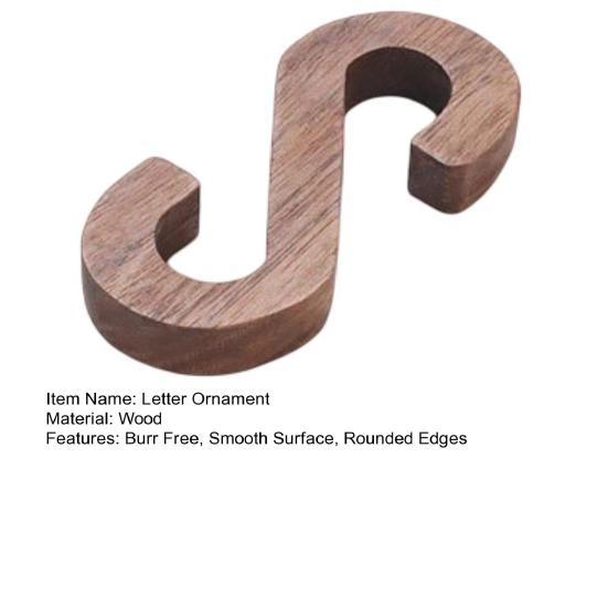 Special Letter Ornament Smooth Surface Small Size Decorative