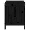 Garden Storage Box Black 76 x 42.5 x 54 cm Solid Pine Wood