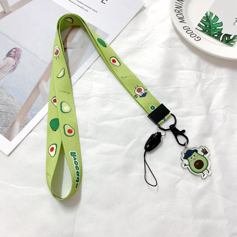 Cartoon Mobile Phone Lanyard, Cute Pendant, Wide And Flat Braided Belt, Lanyard, Key, Badge, Card Cover, Neck Lanyard.