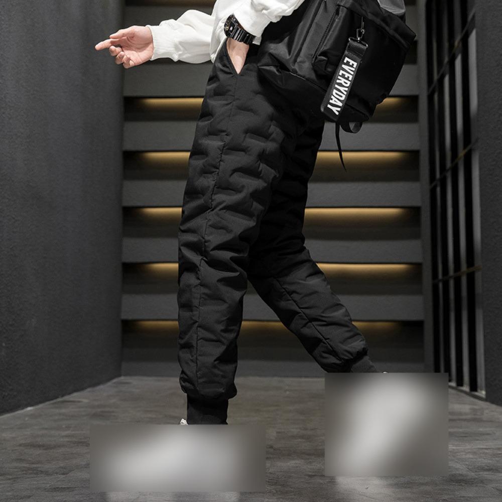 Брюки на теплом пуху, 90% белый утиный пух, утепленные зимние теплые пуховые брюки, мужские брюки для бега, спортивная одежда, спортивные штаны для любителей