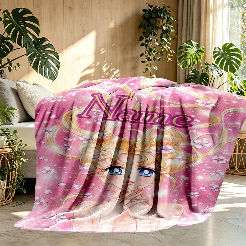 Custom Name Personalized Sailor Moon Print Blanket, Home Decor, Bedroom, Sofa, Camping, Couch, Gifts for Birthday Christmas