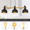 Lampe suspendue - NETTLIFE - Suspension 3 ampoules - Noir - Métal - Culot E27