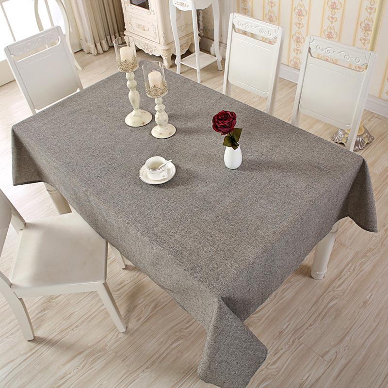 Modern Rectangular Cotton Linen Tablecloth Desktop Protective Cover Cloth Home Oil-proof Dust-proof Decoration Tablecloth